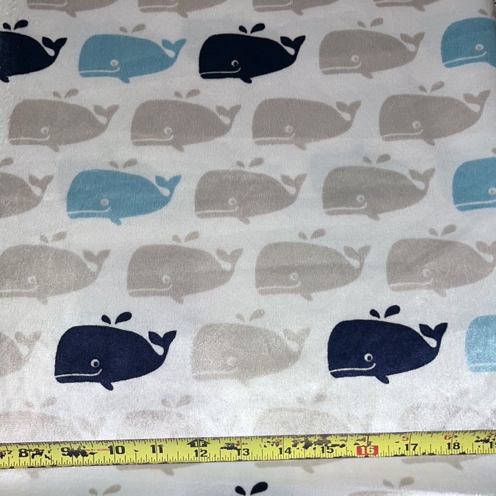 29”x36” Minky soft whale fabric